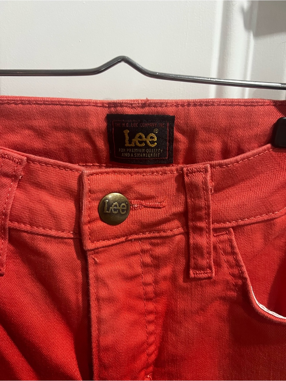 Lee Coral-Red Denim pants